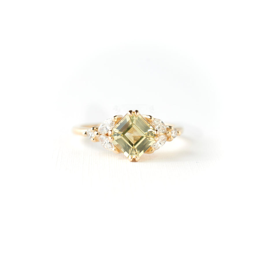 Goldie Ring - 1.46 Carat Yellow Asscher-Cut Montana Sapphire