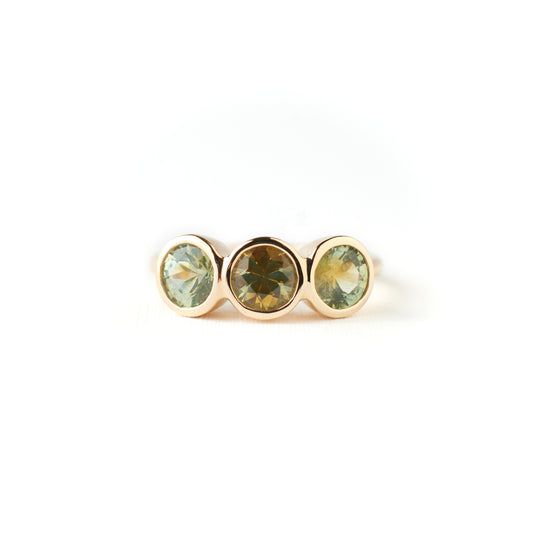 Lucia Ring - 2.12 Carat Montana Parti Sapphires