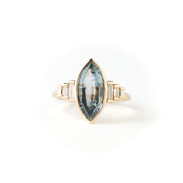 Nina Ring - 2.55 Carat Light Blue Marquise Sapphire