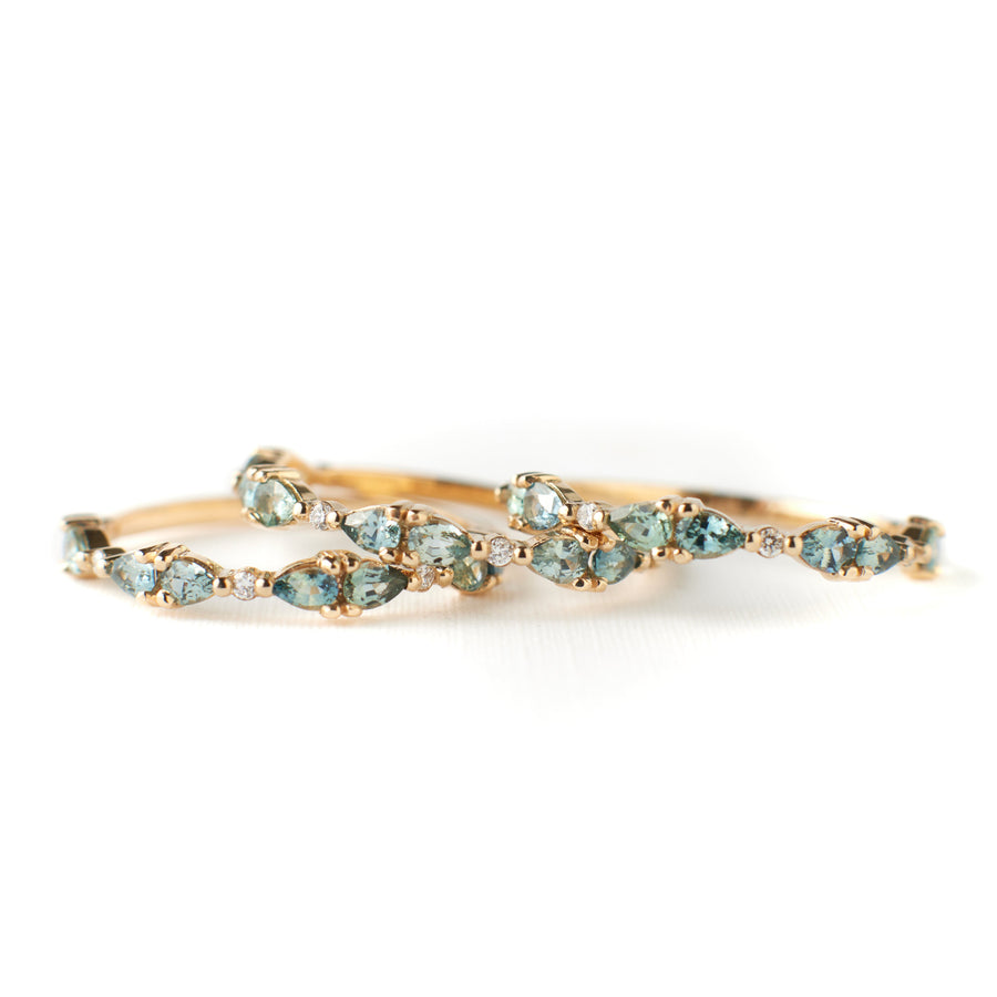 Willow Ring - Teal Sapphires