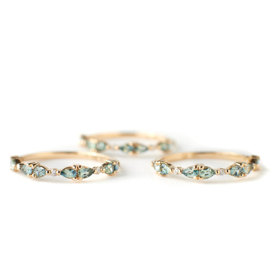 Willow Ring - Teal Sapphires