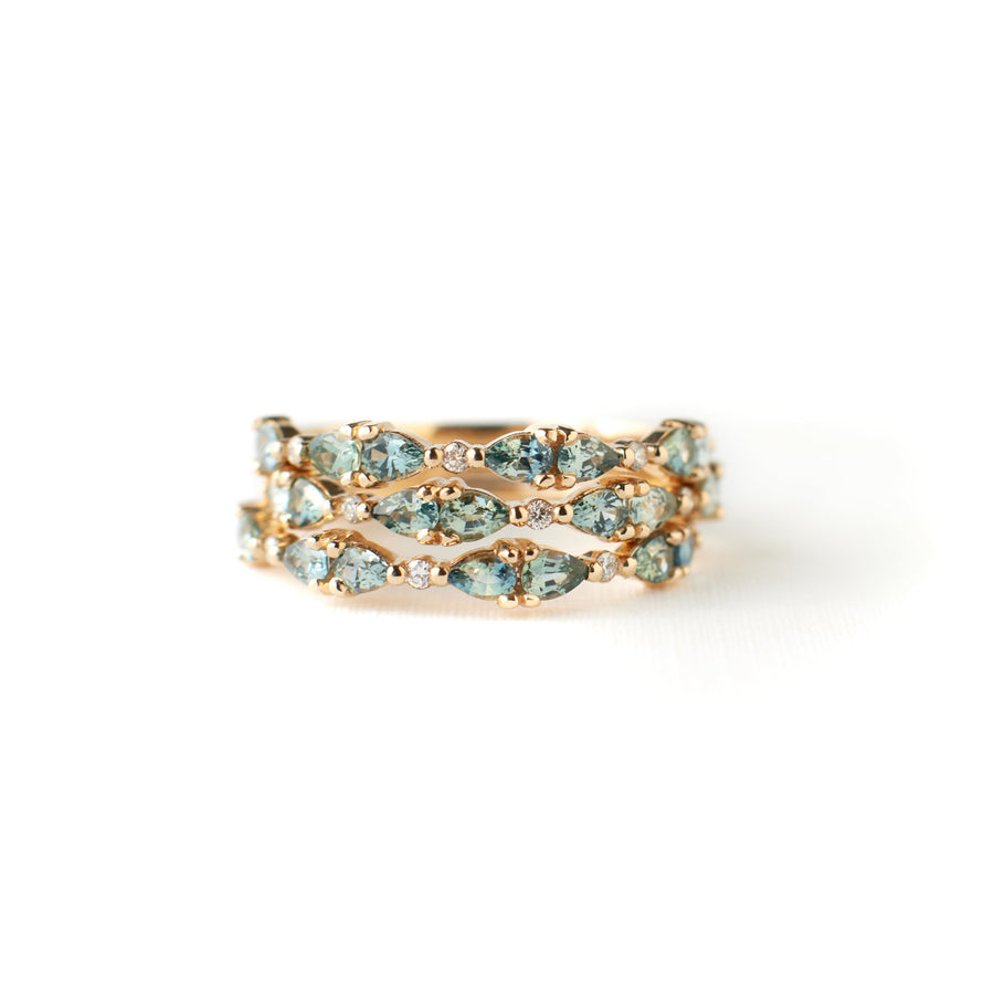 Willow Ring - Teal Sapphires