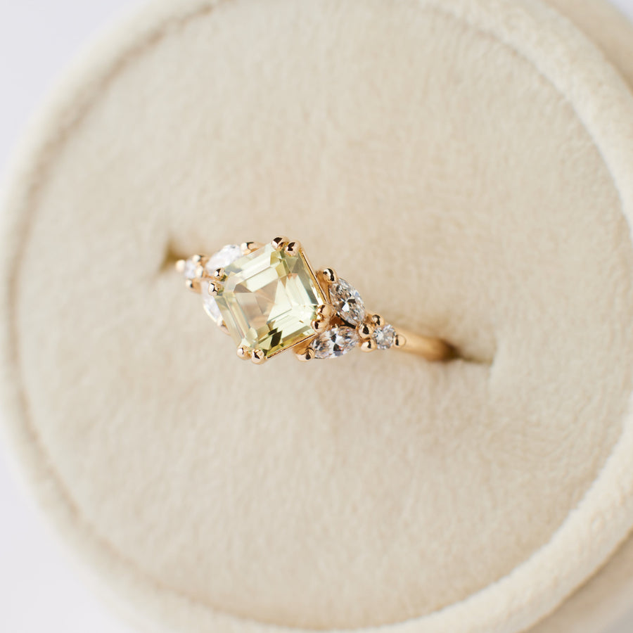 Goldie Ring - 1.46 Carat Yellow Asscher-Cut Montana Sapphire