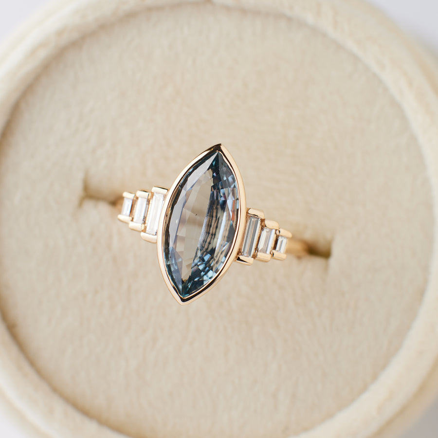 Nina Ring - 2.55 Carat Light Blue Marquise Sapphire
