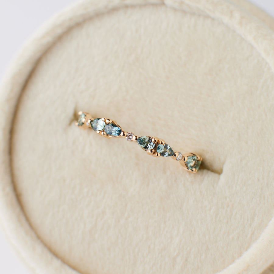 Willow Ring - Teal Sapphires