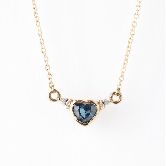 Paige Necklace - Heart Shaped Sapphire
