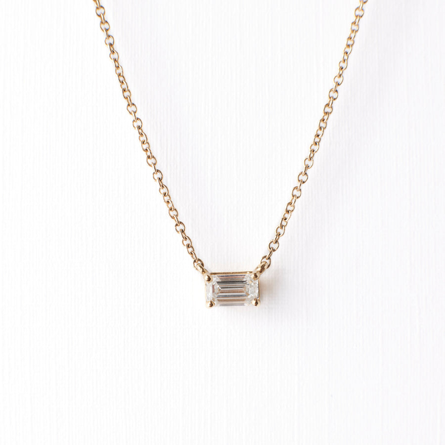 Chloe Necklace - Emerald Cut Diamond
