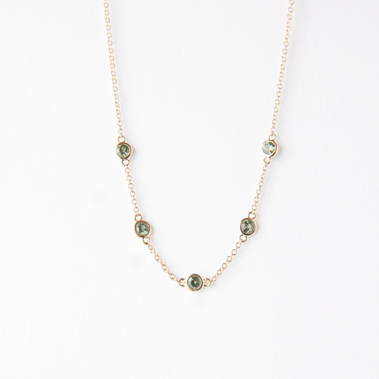Juno Necklace - Green Sapphires