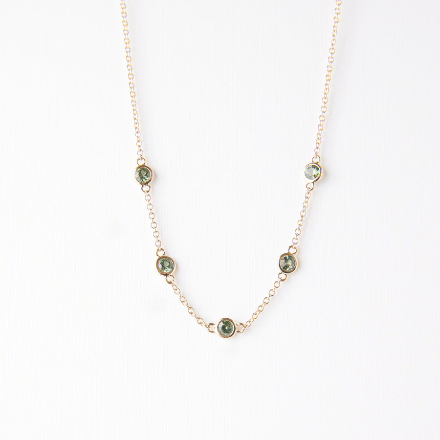 Juno Necklace - Green Sapphires