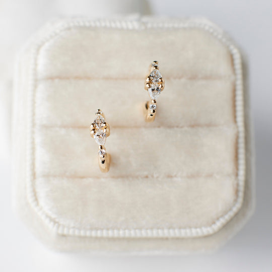 Lia Petite Hoops - Diamonds