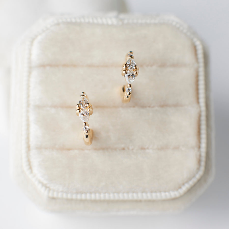 Lia Petite Hoops - Diamonds