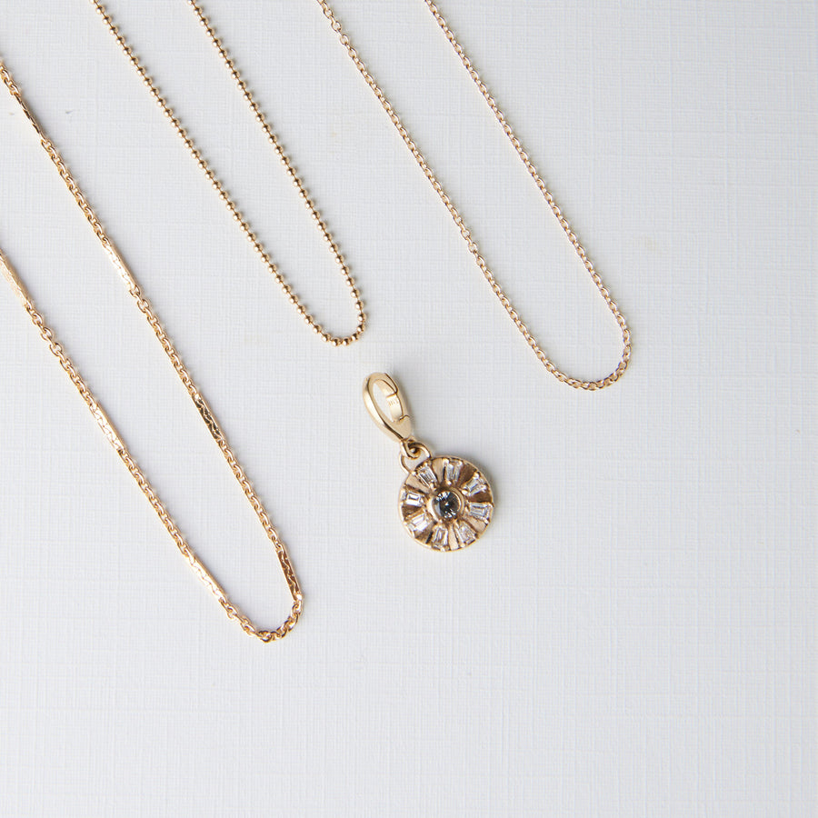 Dawn Pendant - Lavender-Grey Sapphire + Diamonds