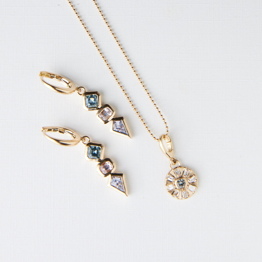 Isla Earrings - Sapphires + Spinel