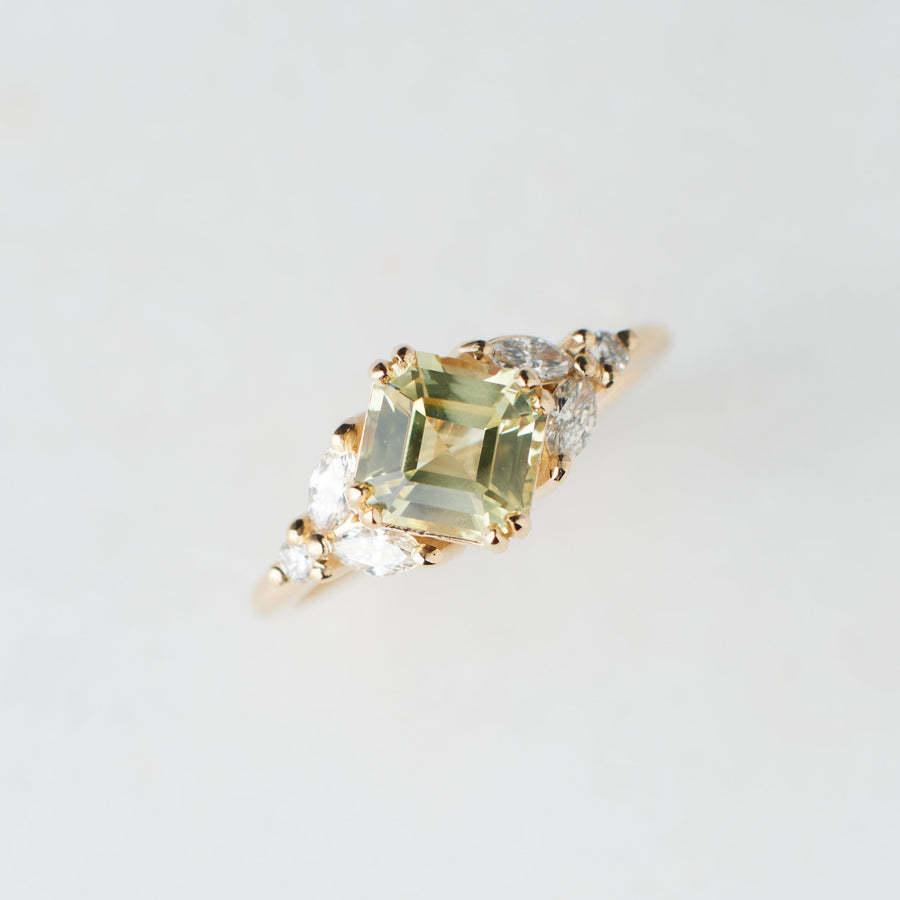 Goldie Ring - 1.46 Carat Yellow Asscher-Cut Montana Sapphire
