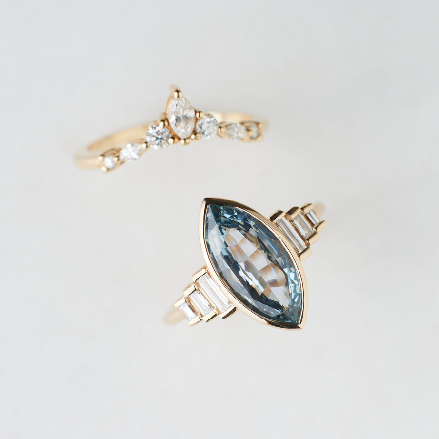 Nina Ring - 2.55 Carat Light Blue Marquise Sapphire