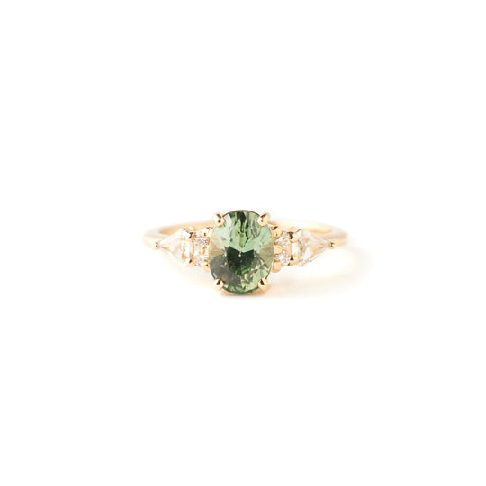 Thursday Ring - 1.76 Carat Minty Green Oval Sapphire
