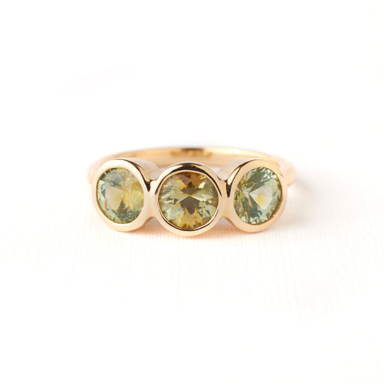 Lucia Ring - 2.12 Carat Montana Parti Sapphires