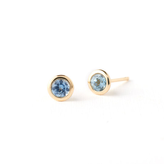 Joey Earrings No. 5 - Medium Blue Sapphires