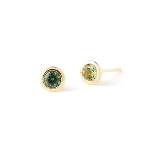 Joey Earrings No. 7 - Yellow Green Sapphires