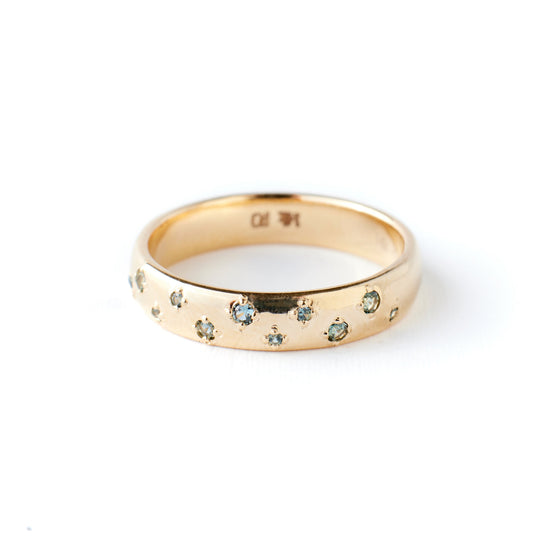 Skye Ring - Teal Sapphires
