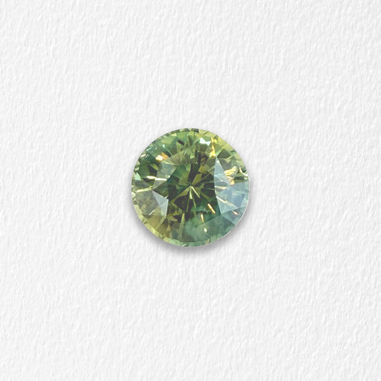 4.0 Teal Green Yellow Parti Round Sapphire