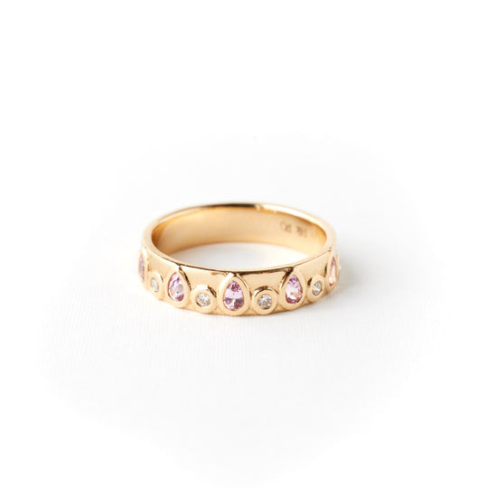 Charlie Ring - Pink Sapphire + Diamond