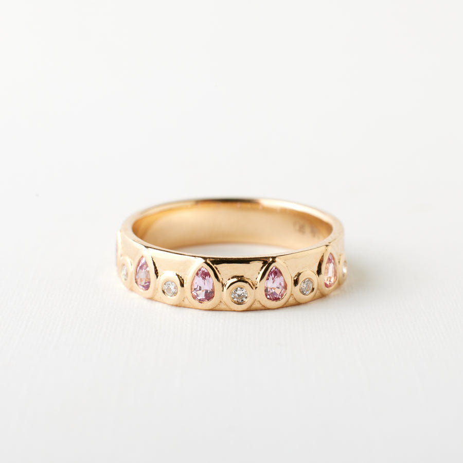 Charlie Ring - Pink Sapphire + Diamond