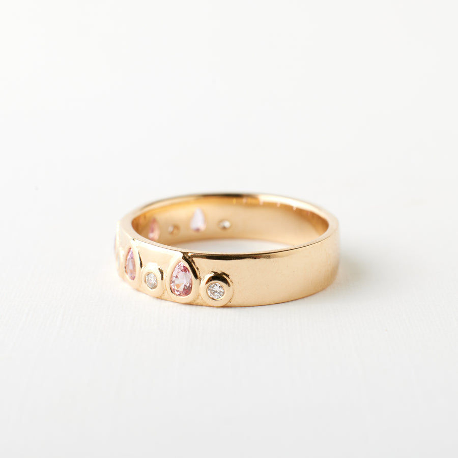 Charlie Ring - Pink Sapphire + Diamond