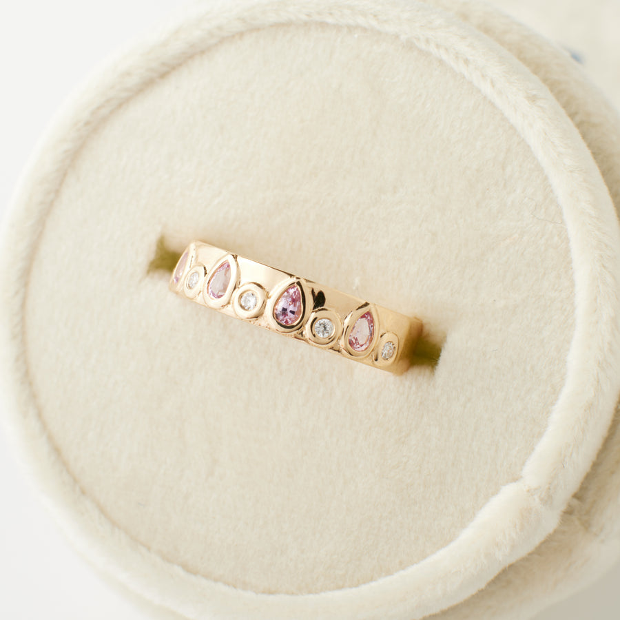 Charlie Ring - Pink Sapphire + Diamond