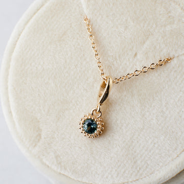 Mabel Charm - Teal Blue Montana Sapphire