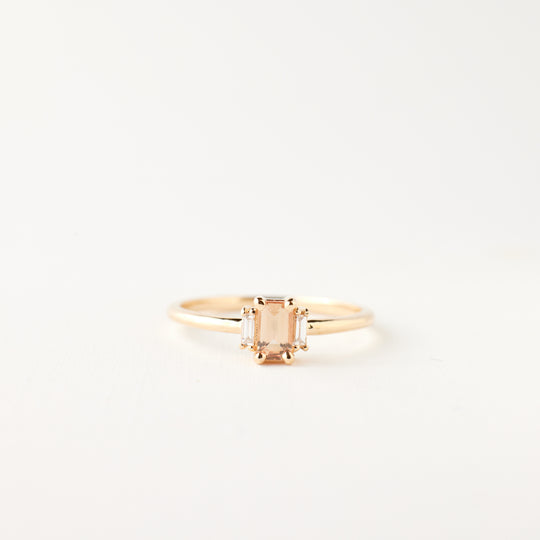 Ginger Ring - Peach Sunset Sapphire