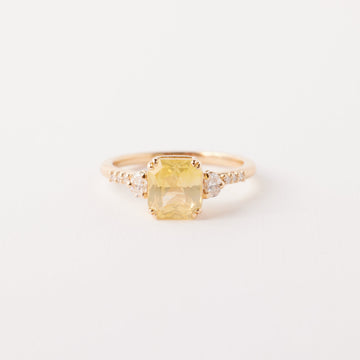 Laurel Ring - 2.04 Carat Yellow Radiant Sapphire