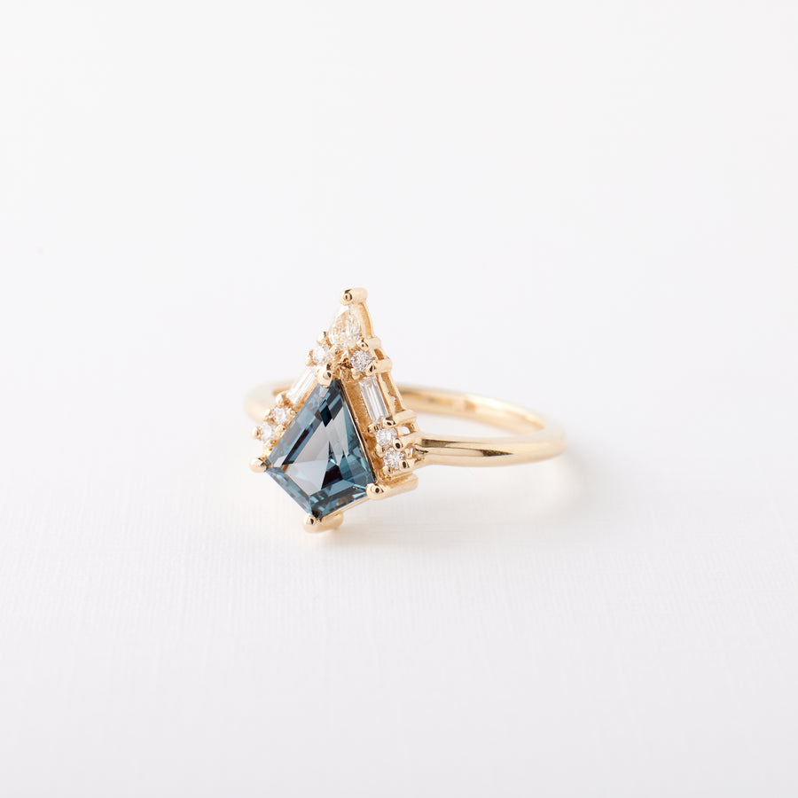 Nori Ring - 1.23 Carat Steel Blue Spinel