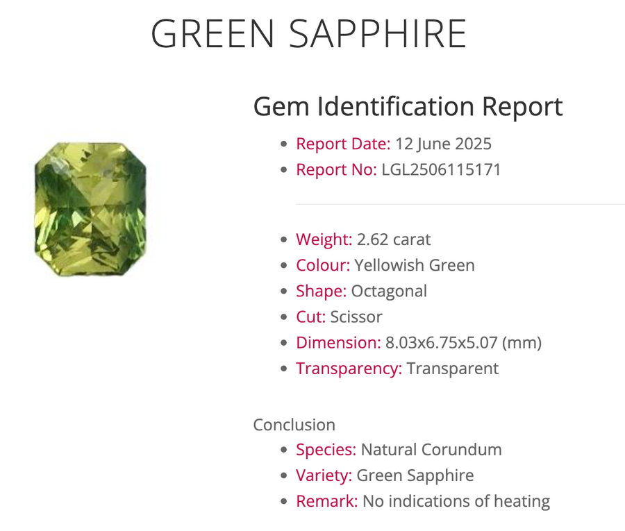 Josie Ring - 2.62 Carat Yellow Green Bi-Color Radiant Sapphire