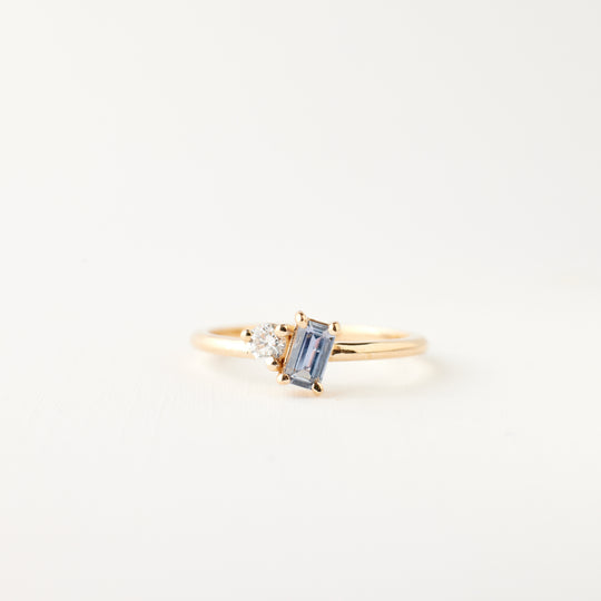 Simone Ring - Limited Collection Lavender-Grey Sapphire + Diamond