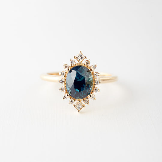 Eloise Ring -2.11 Carat Oval Parti Sapphire