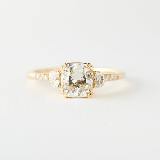 Laurel Ring - 1.01 Carat Cushion-Cut Lab Diamond
