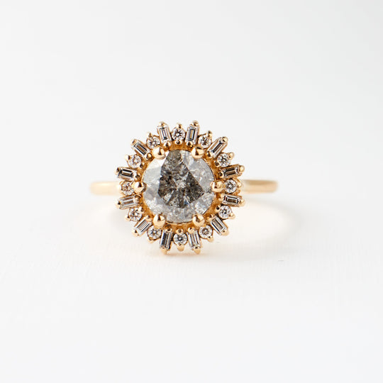 Arielle Ring - 1.50 Carat Salt and Pepper Diamond