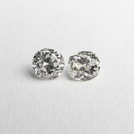 0.59cttw 2pc 3.99x3.69x2.82mm 4.01x3.69x2.93mm VS G-H Antique Old European Cut Matching Pair 22471-01 xx