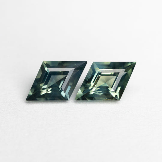 0.97ct 7.28x4.68x2.75mm 7.30x4.71x2.69mm Matching Pair Lozenge Sapphire 22768-04 xx