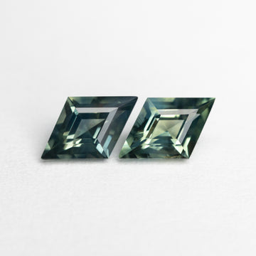 0.97ct 7.28x4.68x2.75mm 7.30x4.71x2.69mm Matching Pair Lozenge Sapphire 22768-04