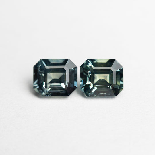 1.13cttw 2pc 4.83x4.07x2.96mm 4.73x4.05x3.06mm Cut Corner Rectangle Step Cut Sapphire Matching Pair 22768-11