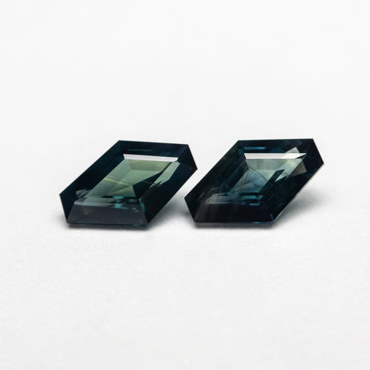 2pc 0.68cttw 6.01x3.80x2.17mm 5.98x3.84x2.15mm Hexagon Step Cut Sapphire Matching Pair 22768-14