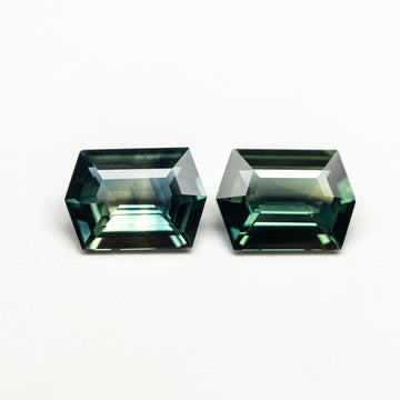 0.99cttw 2pc 5.85x4.24x2.12mm 5.79x4.30x2.14mm Hexagon Step Cut Sapphire Matching Pair 22768-17