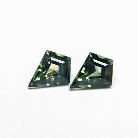 0.78cttw 2pc 6.10x4.76x2.56mm 6.18x4.71x2.64mm Kite Step Cut Sapphire Matching Pair 22768-22