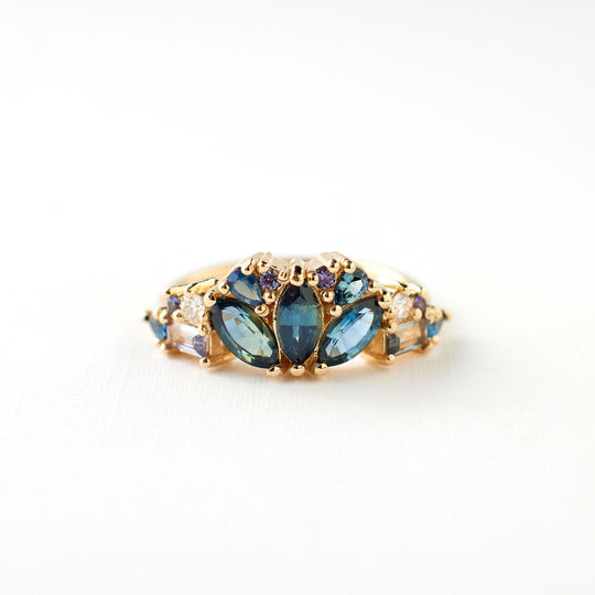 Posie Ring - Blue and Grey