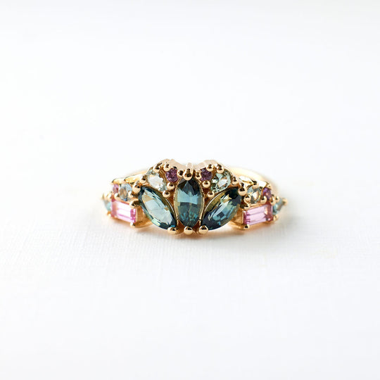 Posie Ring - Pink and Teal